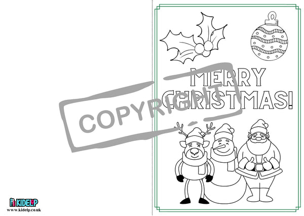 Pack of 6 Printable Kids Christmas Cards! - kidelp