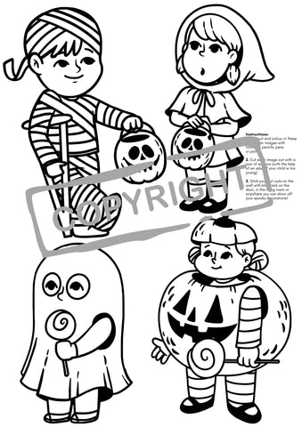 Kids Halloween Colouring Printables (Whole Collection) - kidelp