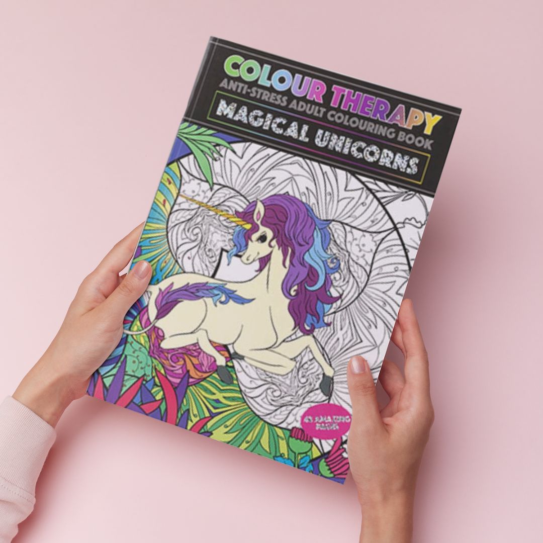 Relaxing Adult Colouring Book - Enchanting Unicorns for Colour Therapy - kidelp