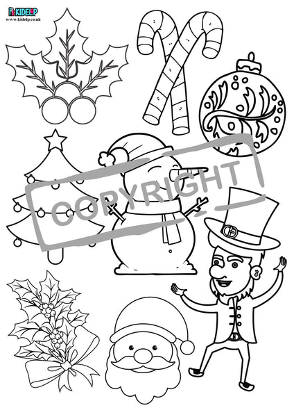 Kids Christmas Colouring Printables (6 Pages) - kidelp