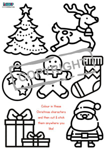 Kids Christmas Colouring Printables (6 Pages) - kidelp