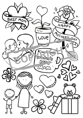 Mother's Day Colouring Printables - kidelp