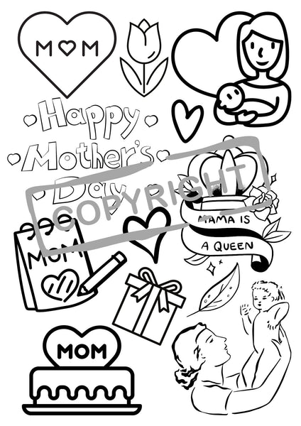 Mother's Day Colouring Printables - kidelp