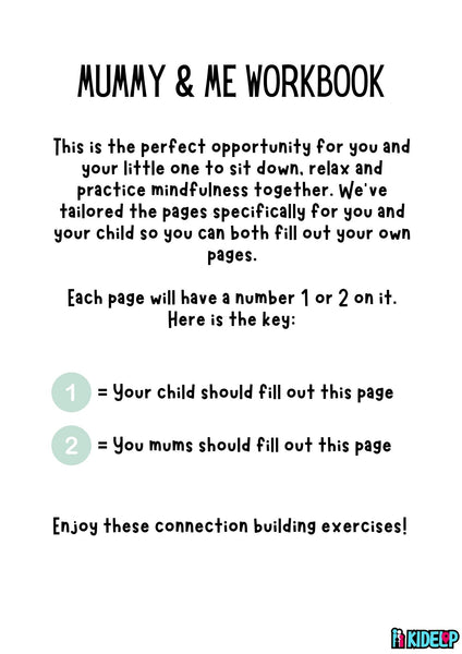 Kids Mindfulness 'Mummy & Me' Workbook
