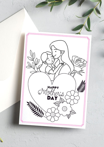 Mother's Day Colouring Card - kidelp