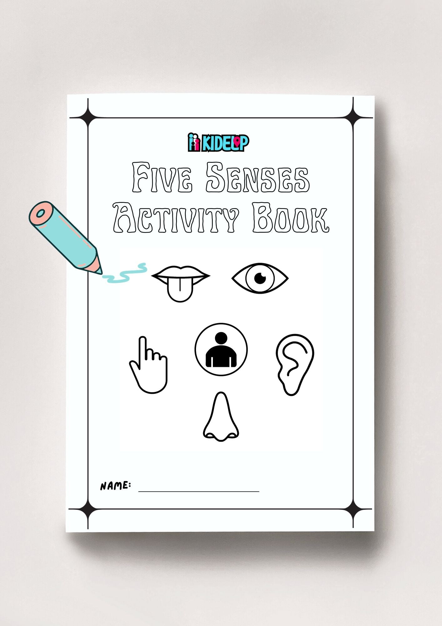 5 SENSES Activity Book for kids! - kidelp