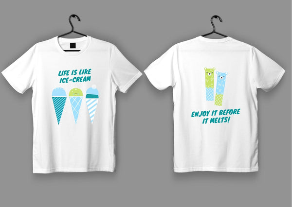 Blue & Lime Life is like Ice-Cream Digital Designs (PNG) - kidelp