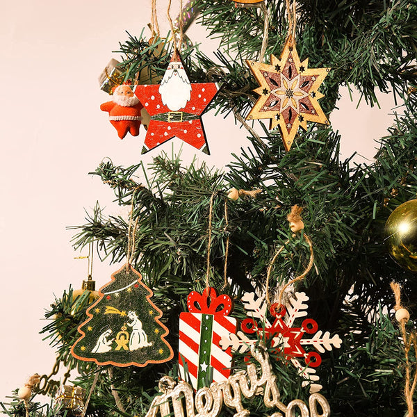 DIY Wooden Christmas Ornaments Colouring Kit - kidelp