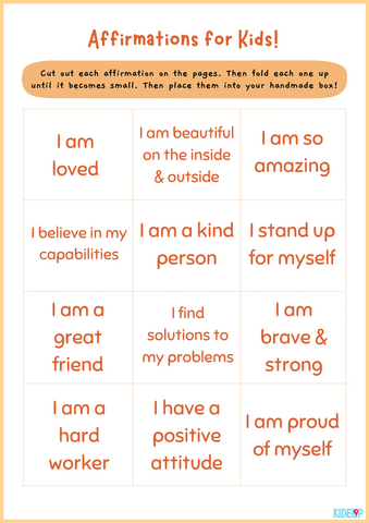 Printable Affirmations for Kids! - kidelp