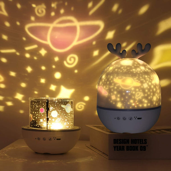 Music Projector Night Light With BT Speaker Chargeable Universe Starry Sky Rotate LED Lamp Colorful Flashing Star Kids Baby Gift - kidelp