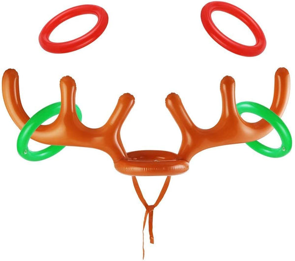 Inflatable Reindeer Antler Ring Toss Game for Christmas - kidelp