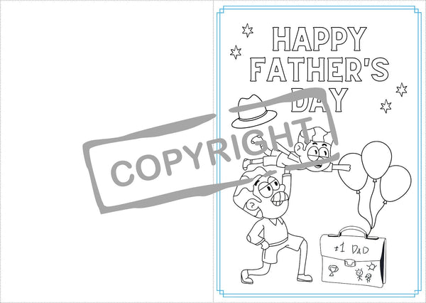 Father's Day Colouring Card - kidelp