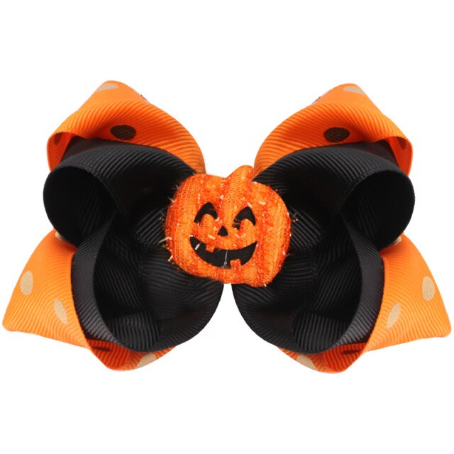 Halloween Costume Party Hair Clips with Ghost & Pumpkin - kidelp
