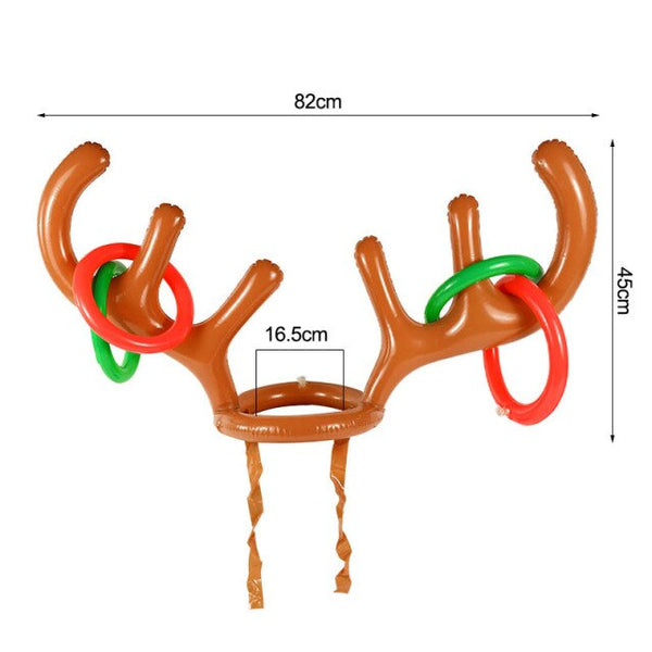 Inflatable Reindeer Antler Ring Toss Game for Christmas - kidelp