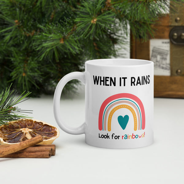 Look For A Rainbow Quote on Mug - kidelp